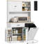 69 po, armoire de cuisine avec station de charge, blanc-281928927