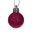  Ensemble d'ornement boule en plastique 1 finition rose vif de 1 po, 36 par ensemble.