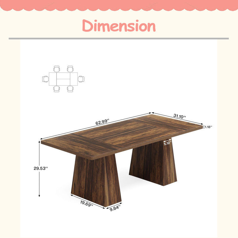 Table de voeux spacieuse, table de cuisine