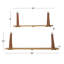 Tablette en bois massif 2 pièces Kulick