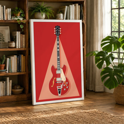 Iconic Guitar Mid-Century - Wrapped Canvas