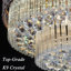 24" Modern Dimmable 5 - Light K9 Crystal Tiered Chandelier with LED Light Kit