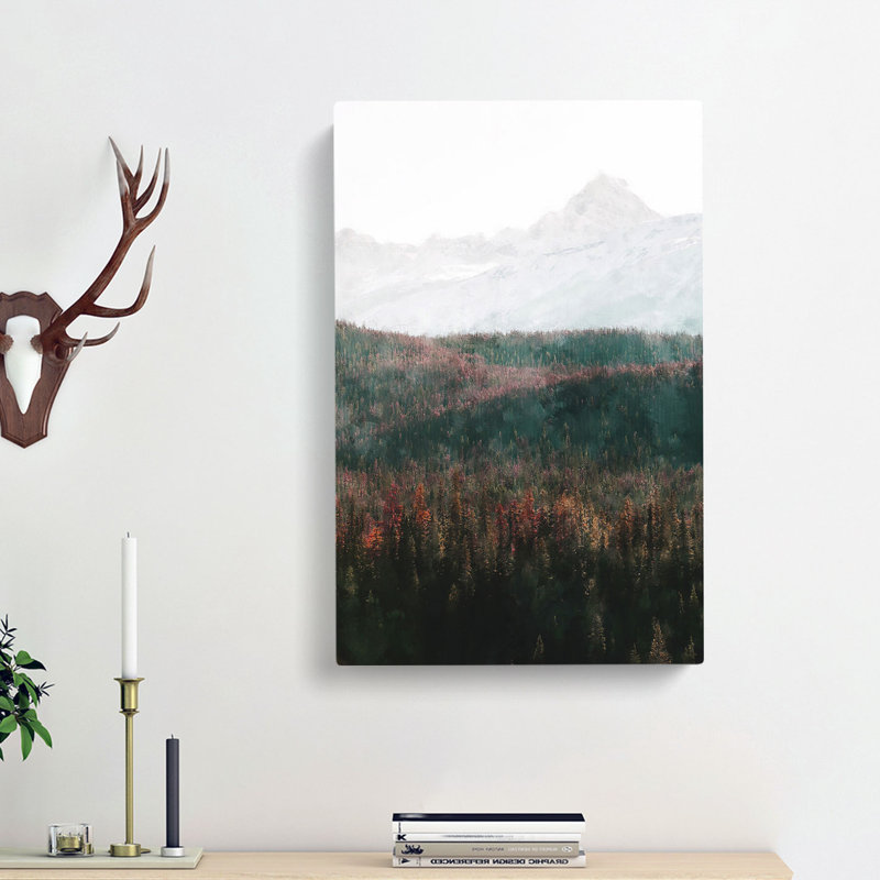 Fir Tree Forest Abstract - Wrapped Canvas, 76cm H x 50cm W x 3cm D