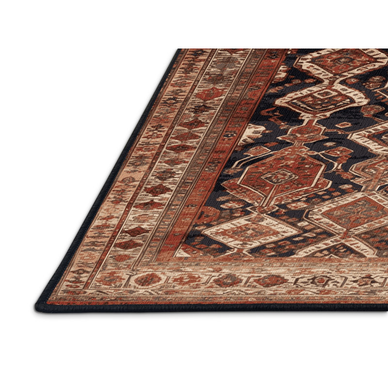 Tapis brun lavable à la machine, Carré 3 pi