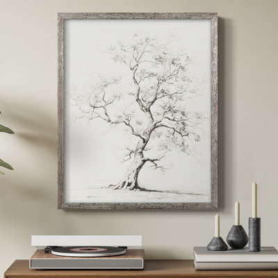 «Vintage Floral Print», reproduction encadrée en bois massif