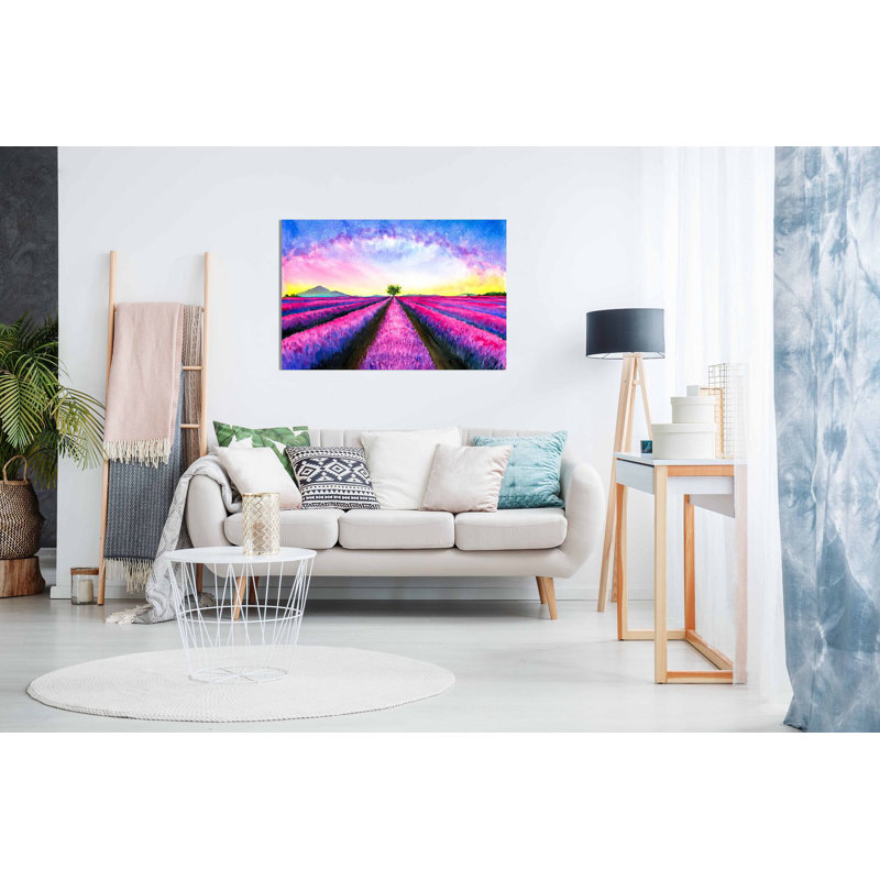 Lavender - Wrapped Canvas Painting, 31cm H x 46cm W