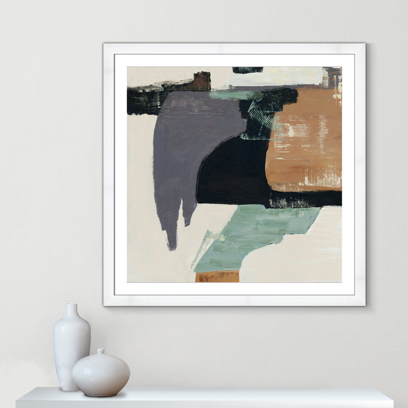 «Bold Divisions I Print» par Jacob Q, L 37,5 po x H 37,5 po, Imprimé mat, Blanc satiné