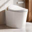 Toilette intelligente une pièce élégante DeerValley: couvercle à ouverture / fermeture automatique, buse autonettoyante UV, siège chauffant et chasse d'eau d'urgence occultante en blanc-110742304