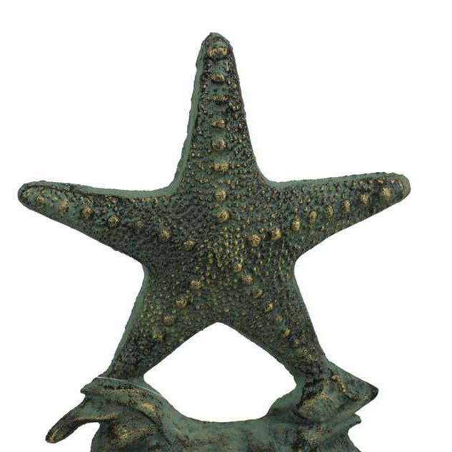Starfish Cast Iron Weighted Floor Stop, Antique Bronze