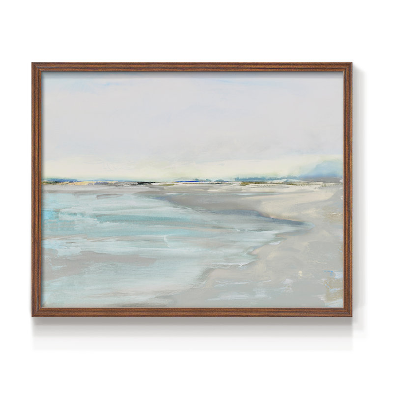 Inlet at Dusk - Impression encadrée - Restickable, H 8 po x l 10 po, Noyer