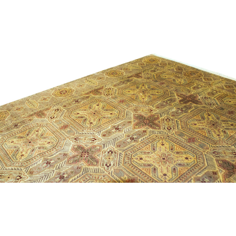Tapis ivoire noué à la main de haute qualité