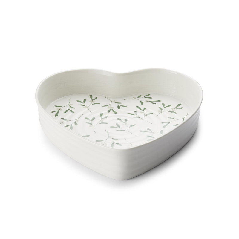 Sophie Conran Portmeirion Mistletoe Heart Baking Dish