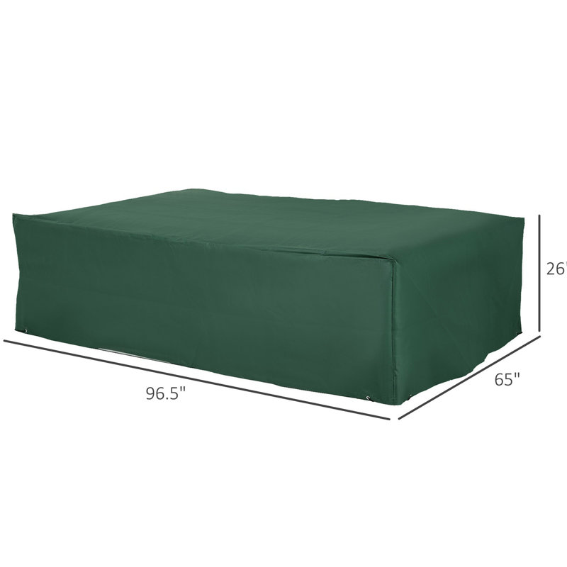 Dark Outdoor Sectional Furniture Cover, 97" X 65" 26", Heavy Duty Waterproof Patio For All Weathers 26" Protection, Use