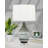 Carrera 28 in. Grey and White Swirl Glass Table Lamp