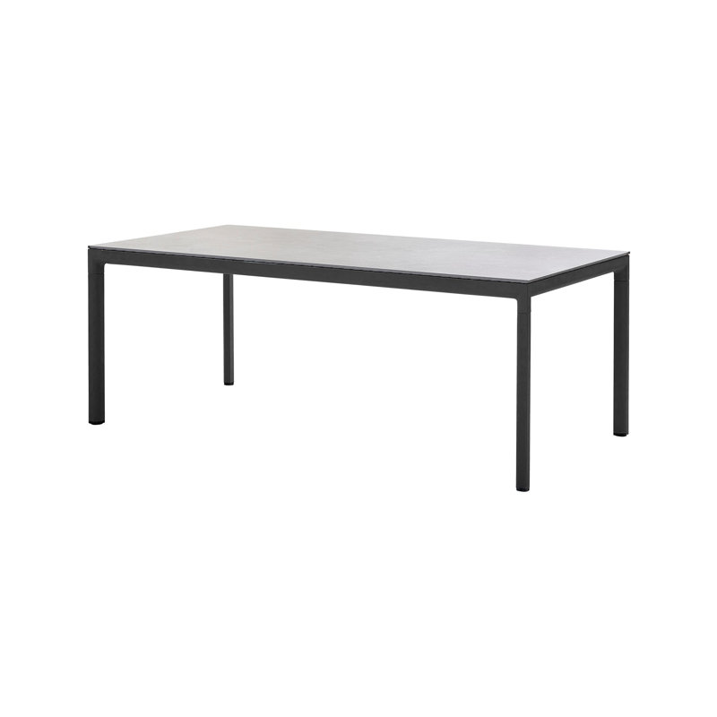 Drop Outdoor Dining Table, 39.4" W x 78.8" L x 29.2" H, Light Gray, Gray
