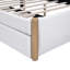 Lit plateforme double rembourré pleine grandeur avec pieds de support en bois et lit gigogne simple-1163582252-1163582253