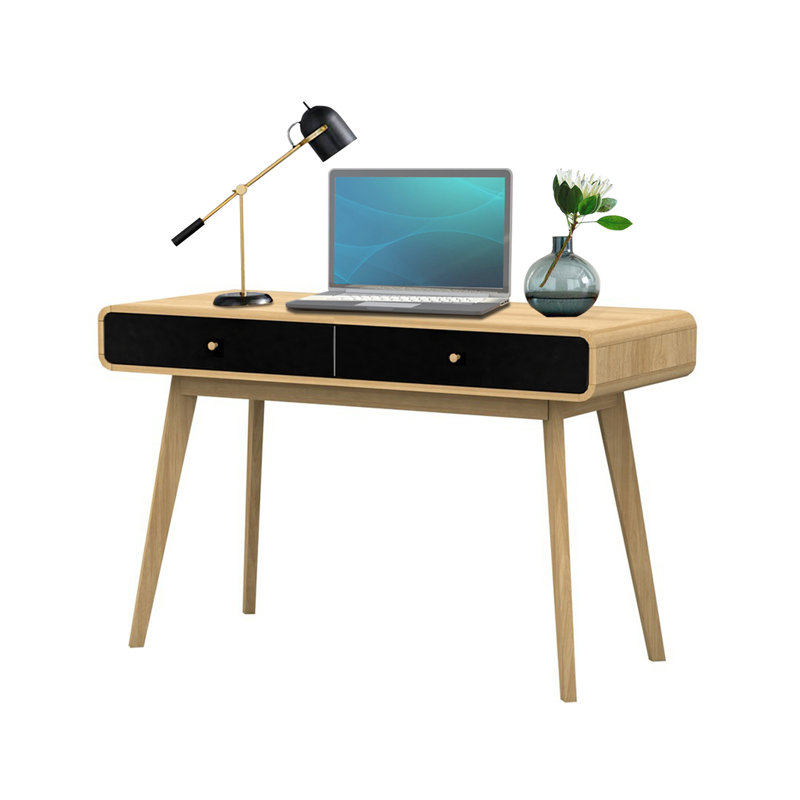 Justine Writing Desk, Oak/Black