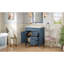 Meuble-lavabo de 30 po avec lavabo en céramique, petite armoire de salle de bain, armoire moderne avec 2 tiroirs et tablette réglable-485451086