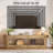 63-Inch Farmhouse TV Console with 2-Tier Open Storage Shelves