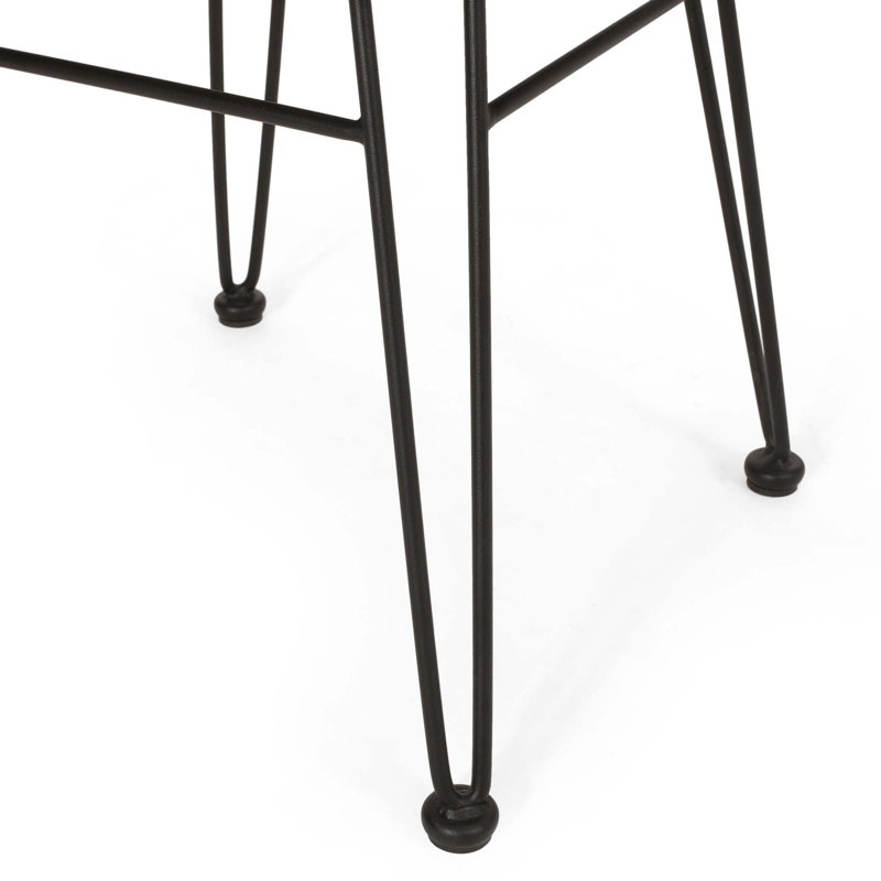 Chaise Tavon, 2 pièces avec 2 coussins, Coussin beige / cadre brun clair / noir