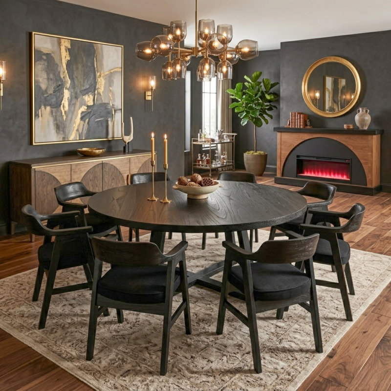  Mia Large 72" Round Dining Table, Umbra