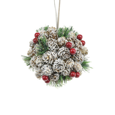 4'' Wood Plants & Flowers Shatterproof Holiday Shaped Ornament
