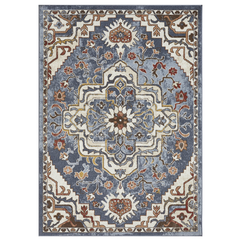 Raaya Washable Oriental Indoor Rug, Rectangle 5'3" x 7'3"