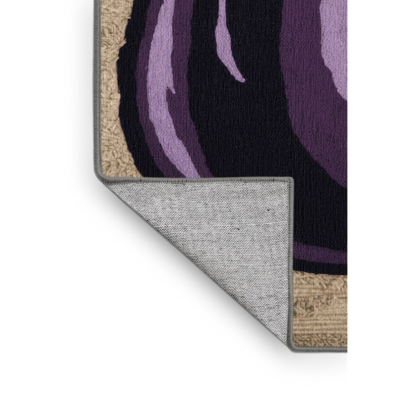  Tapis lavable aubergine avec globe de légumes
