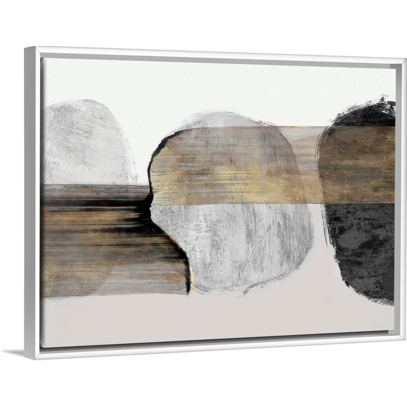 "Ancré motion I" par PI studio, reproduction d’art, H 14 po x l 18 po x P 1,75 po, Cadre flottant blanc