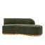 Canapé modulaire en chenille 132 po vert olive Daria