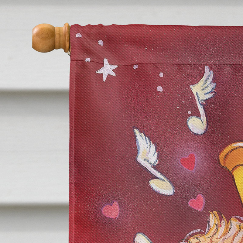 Drapeau de jardin Bente Angels with Harp, H 28 po x l 40 po