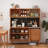 Scandinavian One-Piece Solid Wood Food Cabinet