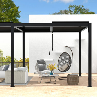 Louver Pergola 10X19ft Aluminum Frame & Louvers