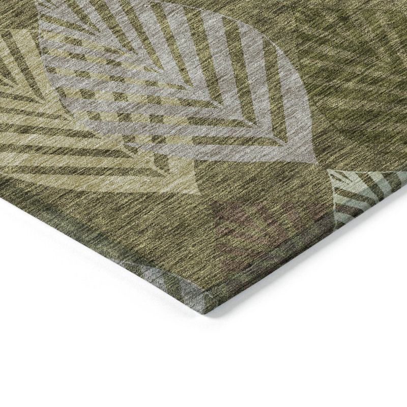 Tapis intérieur / extérieur en polyester tissé à la machine Neysa, Tapis de couloir 2 pi 3 po x 7 pi 6 po