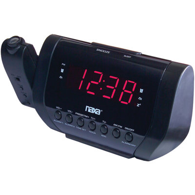 Digital Electric Tabletop Clock with Alarm in Black