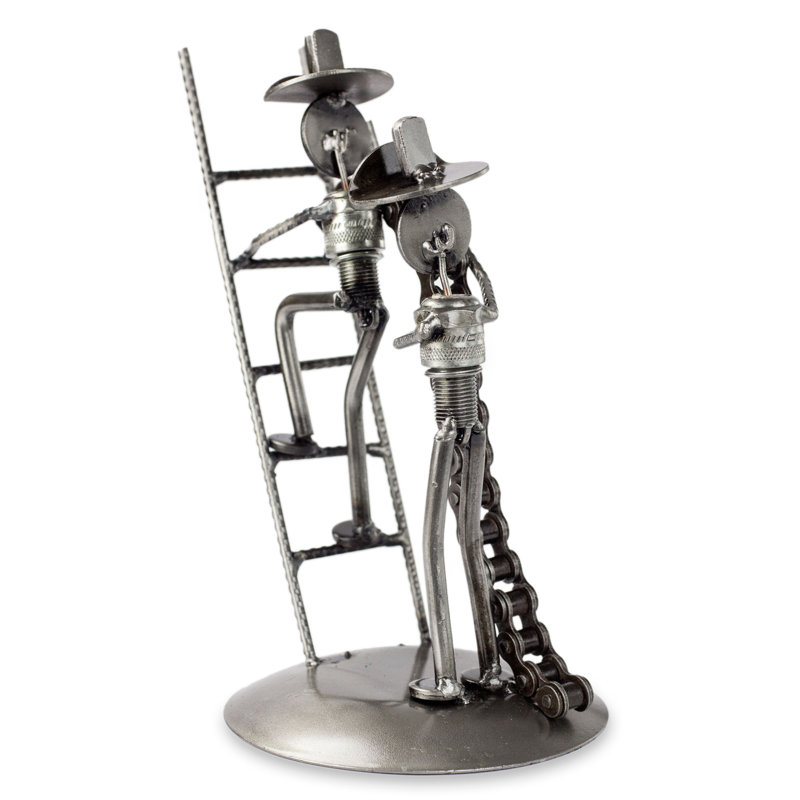 Sculpture en métal pour pompiers au travail recyclé Taybah