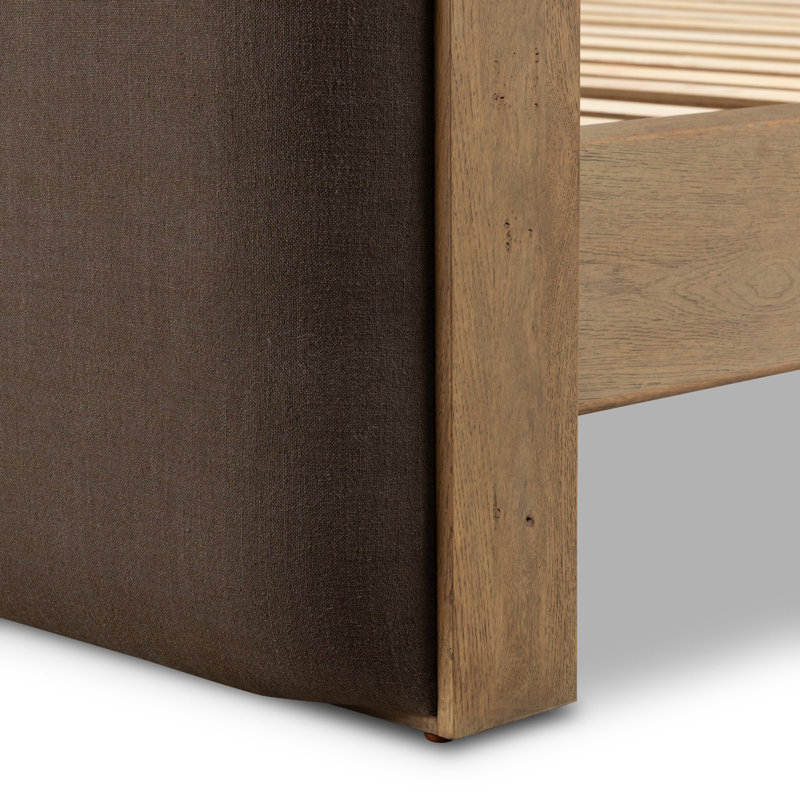 Pierce Upholstered Bed, Savoy Coffee/Light Brown, Queen