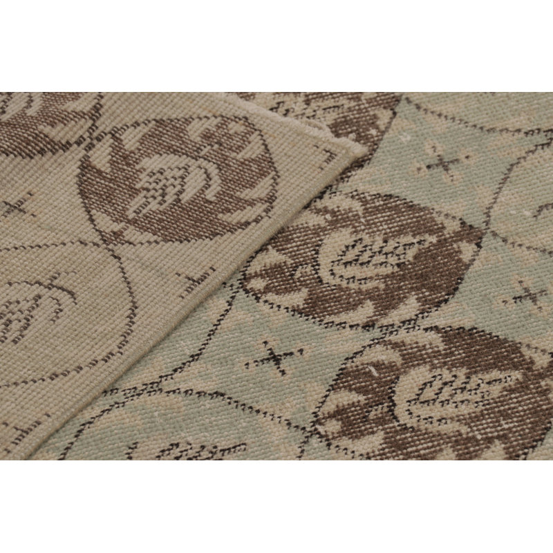 Distressed One-of-a-Kind 4'5X8'1 Hand Knotted Area Rug