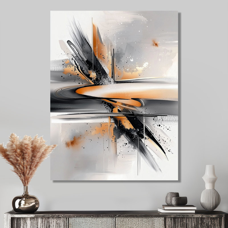 Geometric Dark Fractal In Motion III - Abstract Metal Wall Art Decor, Fractal Metal Print, 20" H x 12" W