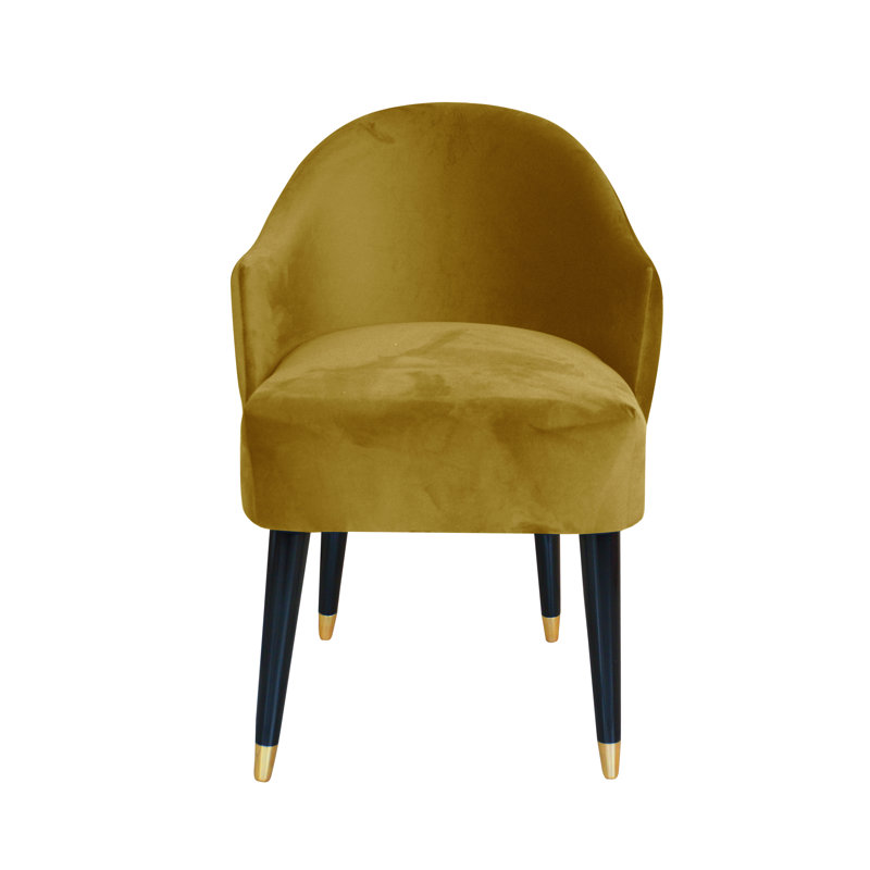 Emi Upholstered Barrel Chair, Gold