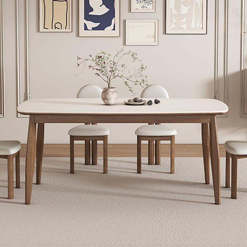 Solid Wood Base Dining Table, 31.5" W x 55.12" L