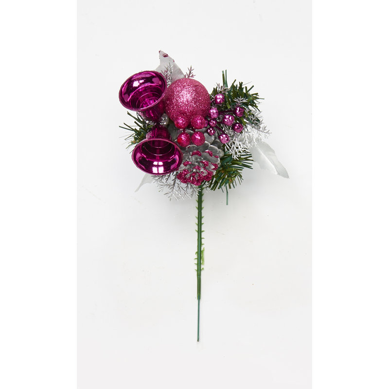 Cloche de Noël avec houx, Violet