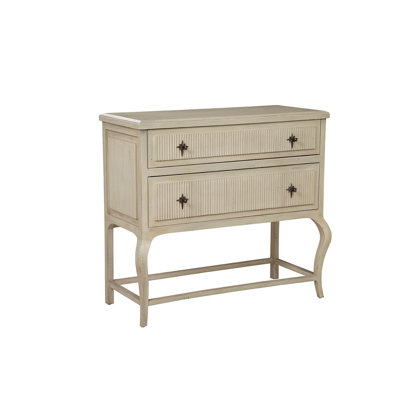 Commode 2 tiroirs Allonah, crème