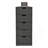 Dresser 42H" 5 Drawers Narrow Dresser, Slim Storage Chest Of Drawers, Bedroom, Smokey Oak-313987320
