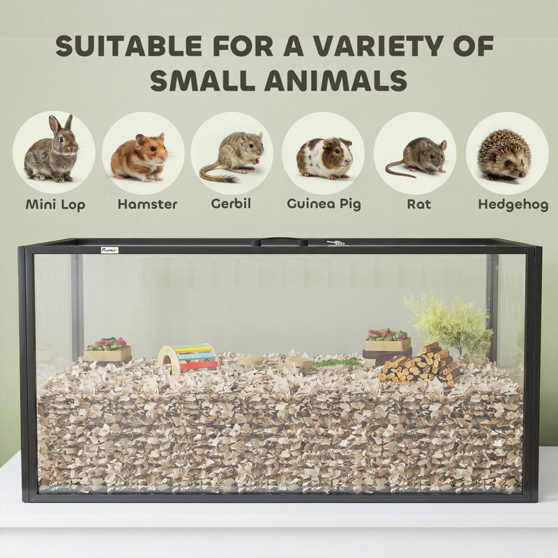 Large Acrylic Hamster Cage, Chewproof Guinea Pig Cage for Small Animal Pets, Transparent Mice and Gerbil Habitat with Openable Top, for Hedgehog, Dwarf Hamster, Rat, Mouse, 41.3" x 20" x 20"