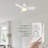 3 Blades DC Motor Flush Mount Dimmable Smart Ceiling Fan with Light,Modern Ceiling Fan with Remote Control,ABS Blades Indoor Ceiling Fan.-664384729-664384734