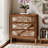 COZAYH 3-Drawer Modern Accent Dresser Mirror Front Storage Cabinet, Wood Finish