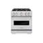 ZLINE 30" Classic Gas Range w/ 4 Burners & Convection Oven in DuraSnow Stainless Steel