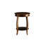 Table d'appoint avec finition noyer et tablette de rangement en bois massif plaqué noyer-736753255