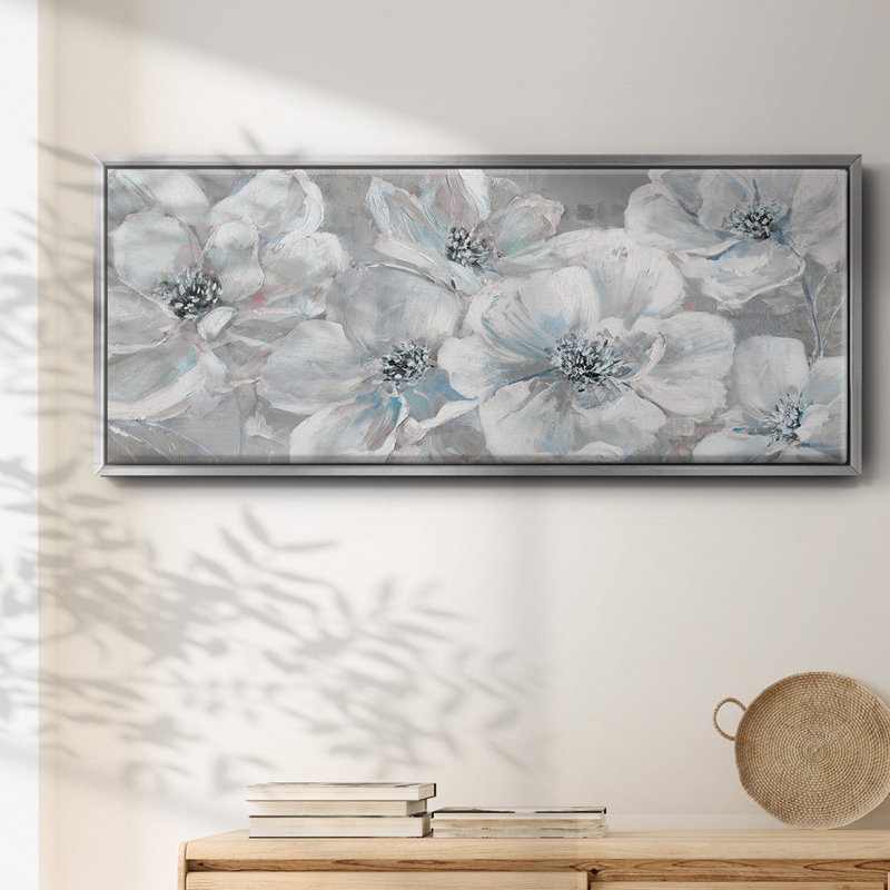 Soft Teal Summer - toile encadrée, H 20 po x l 50 po